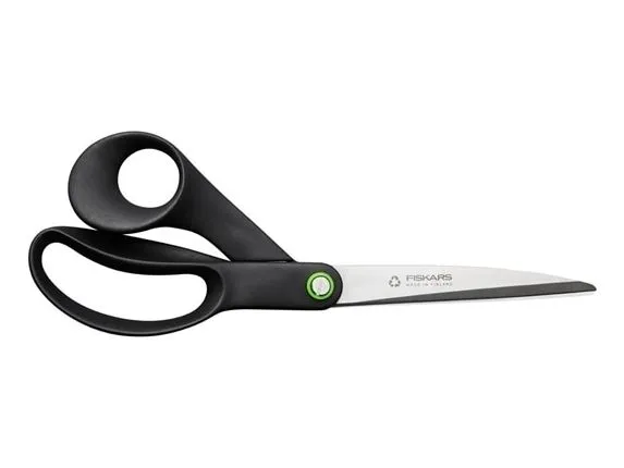 Fiskars 1074546, Voksen, Rett kutt, Enkelt, Svart, Rustfritt stål, Rustfritt stål, Universal