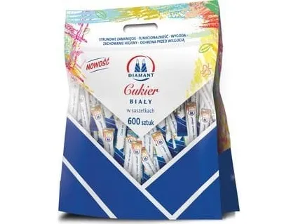Diamant sukker hvit pose 5 g x 600 stk 3 kg