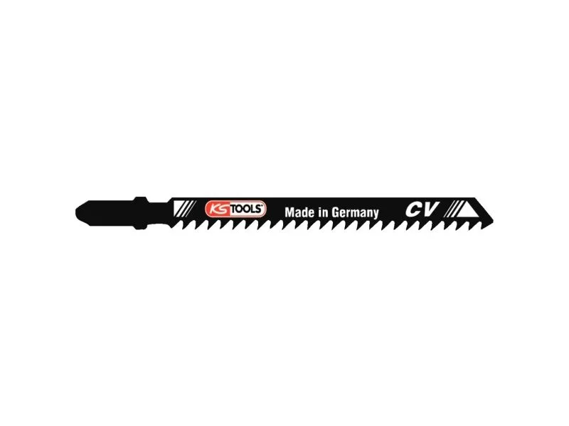 KS Tools 129.3106, Stikksagblad, Plast, Kryssfiner, Tre, Chromium-Vanadium Steel (Cr-V), Svart, 5 stykker