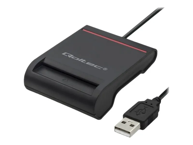Qoltec 50642 - SMART-kortleser - USB 2.0 - svart