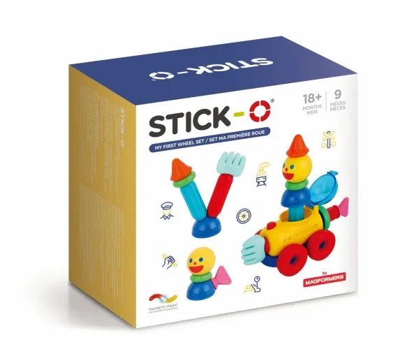 Magformers STICK-O MIN FØRSTE MED HJUL 9 EL.