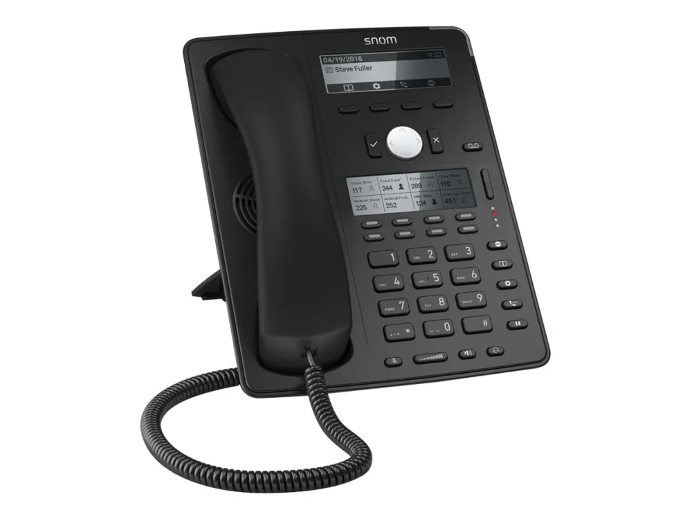 snom D745 - VoIP-telefon - treveis anropskapasitet - SIP - 12 linjer - svart