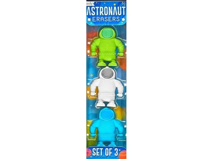 Astronaut-slettviskelær 3 stk.