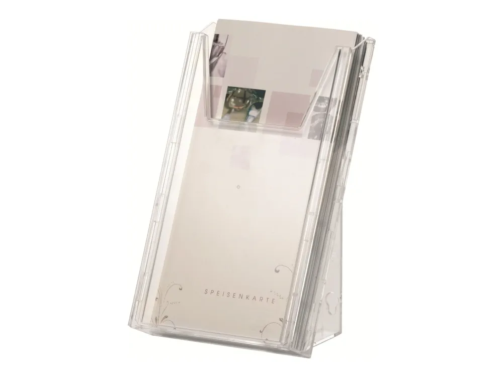 DURABLE COMBIBOXX - Literaturholder - veggmonterbar, stasjonær - for A6, 1/3 A4, 210 x 116 mm - gjennomsiktig