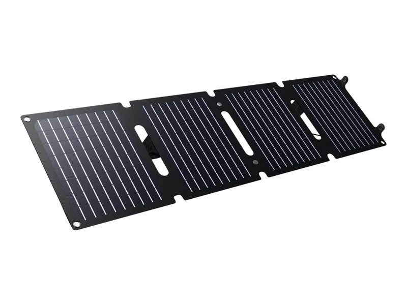 Zuny - Solpanel - bærbar - 40 watt - 2 utgangskontakter (USB-C, USB) - svart