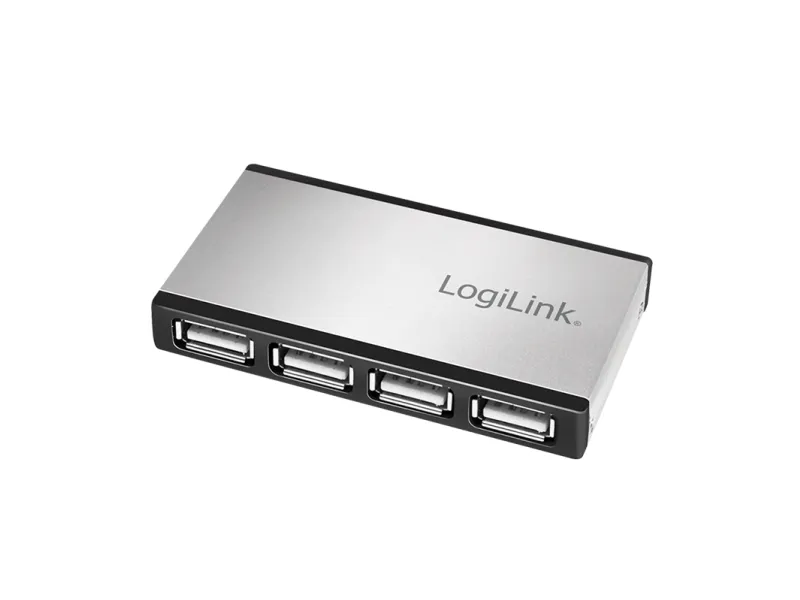 LogiLink UA0404 USB 2.0 Hub 4 porter, inkl. strømforsyning (UA0404)