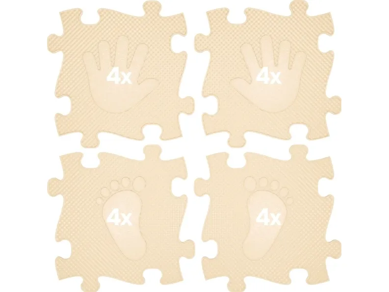 Askato Gulvmatte 16 elementer Magic Set beige MFK-044-3