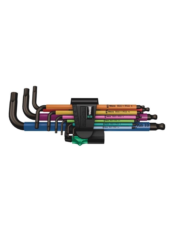 Wera 950/9 Hex-Plus Multicolour 1 SB Multicolour L-key set metric BlackLaser 9 pieces