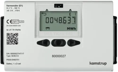 Varmemåler MULTICAL® 603 6,0M³/H / 260mm / 1 1/4, med batteri