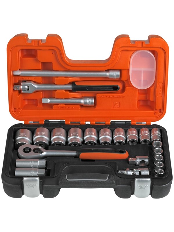 BAHCO 1/2 socket set 23 pcs inch 3/8-1.1/4
