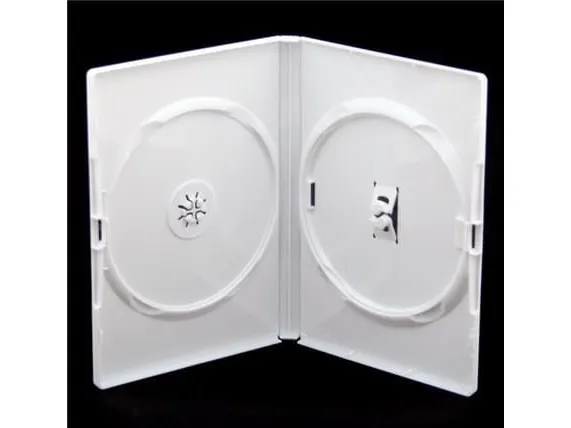 Amaray DVD BOX 14MM 2 Hvit SIDE-OM-SIDE