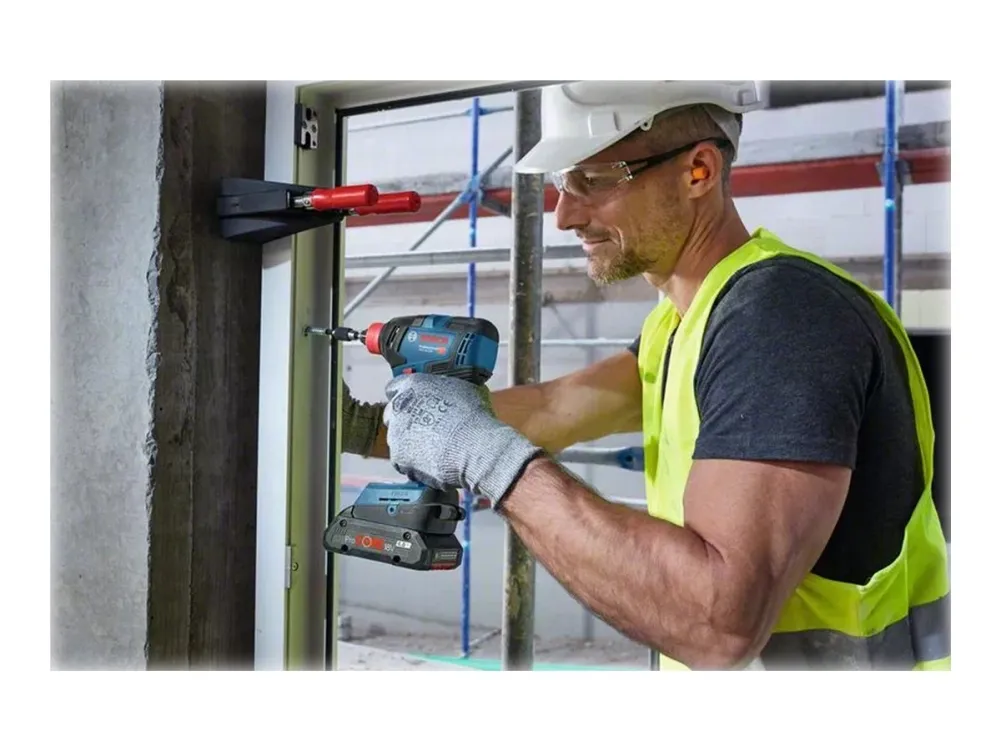 Bosch GDX 18V-200 Professional - Støtskiftenøkkel - trådløs - 1/4 hex socket, 1/2 firkantnøkkel - 350 N·m - 2 batterier - 18 V