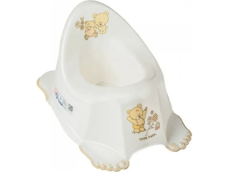 Tega Baby toalettstol antiskli hvit perle / MS-013-118