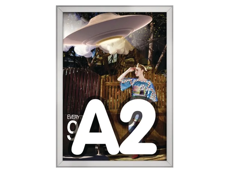 Plakatramme, Twinco Twin Light 5346-11, Aluminium, A2, Sølvfarvet