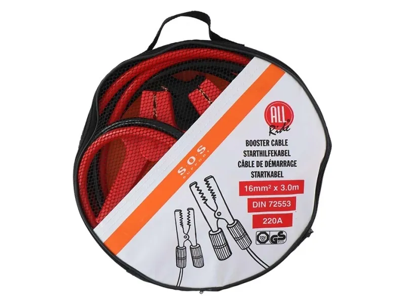 Allride SOS Support, Startkabler, 220A, 16mm2, 3m,
