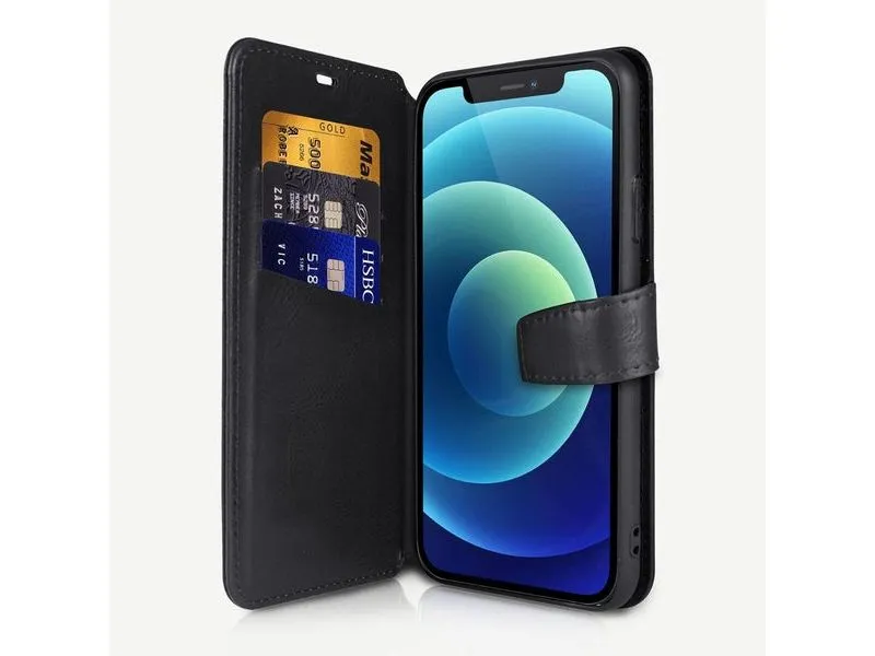 ITSKINS AP2G-BOOKC-BLCK, Lommebok-etui, Apple, iPhone 12 mini, 13,8 cm (5.42), Svart