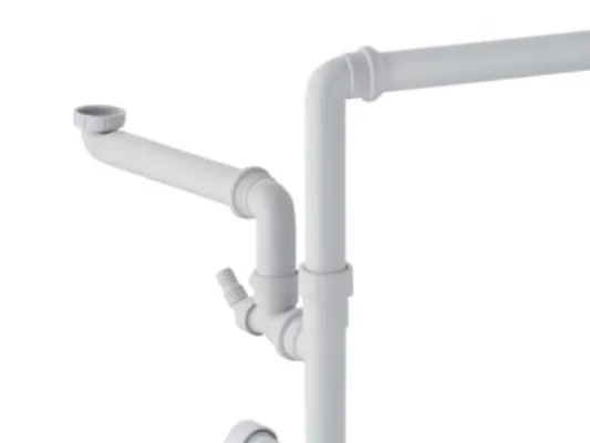 Geberit vandlås til 2 vaske - med studs, 40mm x 1.1/2