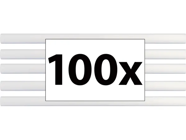 TOOLCRAFT TO-8997033 Varmlimpinde 11 mm 200 mm Gjennomsiktig 2 kg 100 stk.