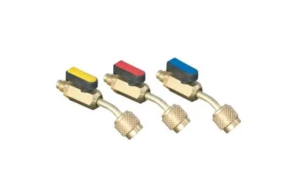 PRO-SET - Kugleventil, 1/4'' FFL x 1/4'' MFL, Gul/Rød/Blå, 3 stk.
