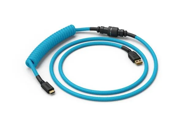 Glorious PC Gaming Race Coiled, Blå, 1,37 m, 1 stykker, Glorious PC Gaming Race, Flettet, USB Type-A, USB Type-C