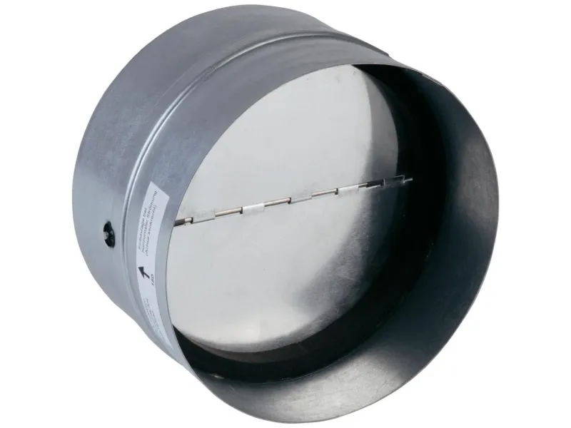 Wallair N35981 tilbakeslagsventil for returluft med tetningsgummi, for rørdiameter 10 cm, galvanisert