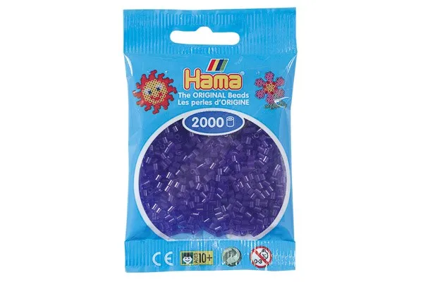 Hama mini perler 2000 stk. transparent lilla