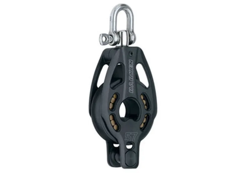 Harken Black Magic Air blokk 57 mm enkel m. hundsvot