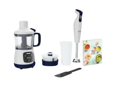 Tefal Yummy Gourmet HB55W430 - Håndmikser - 600 W - hvit/blå