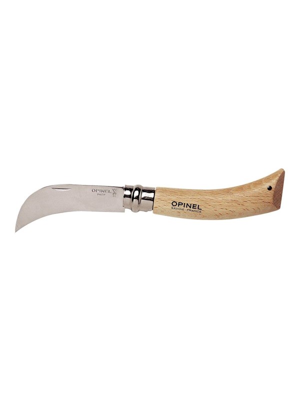 Opinel N°08 - grafting billhook knife - yellow-pink small dark dashes