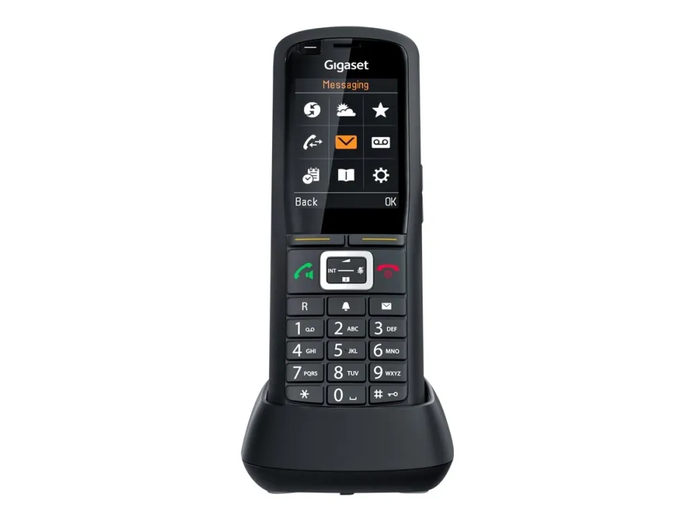 Gigaset R700H protect PRO - Trådløst ekstra håndsett - med Bluetooth-grensesnitt med anrops-ID - ECO DECT\GAP\CAT-iq - svart