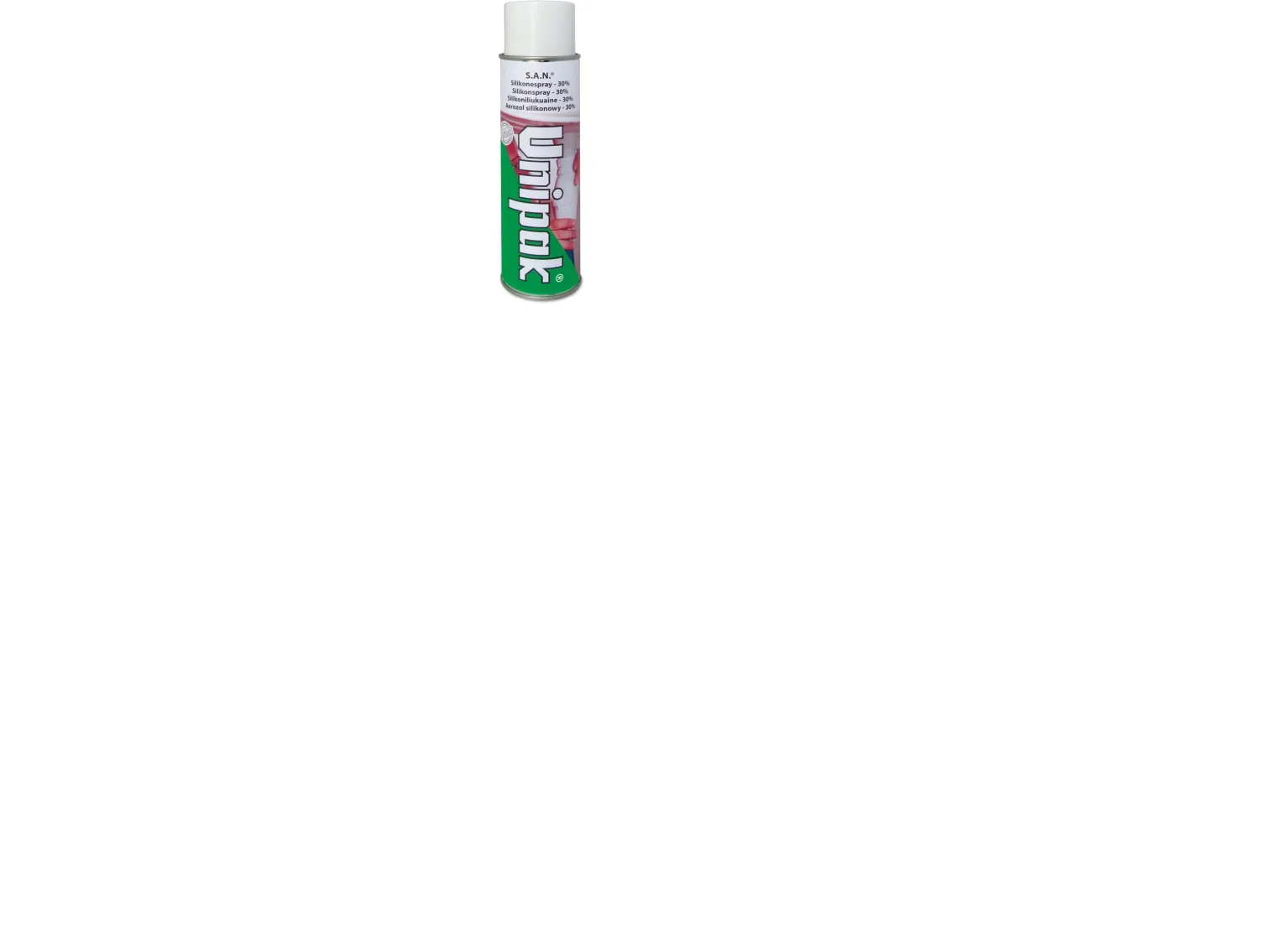 UNIPAK S.A.N.® glidemiddel er et silikoneglidemiddel fremstillet af en klar, lugtsvag NSF-godkendt silikoneolie 500ml