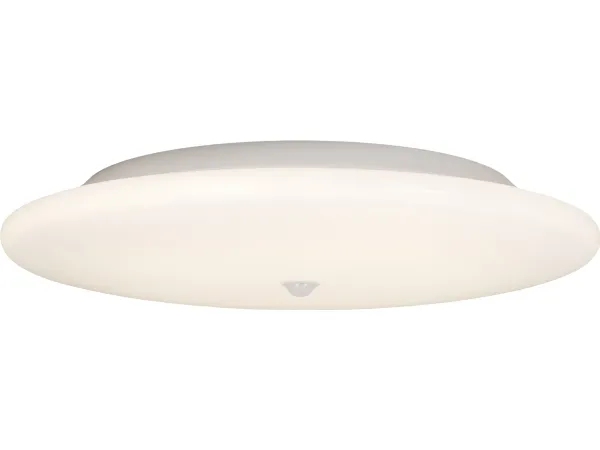 LED-Plafond Moon Slim PIR 320, 3000 K/4000 K via DIP-switch. 1700 lm, Ra 80, 3SDCM, 17,5 W, IP44, 230 V. PIR-sensor.