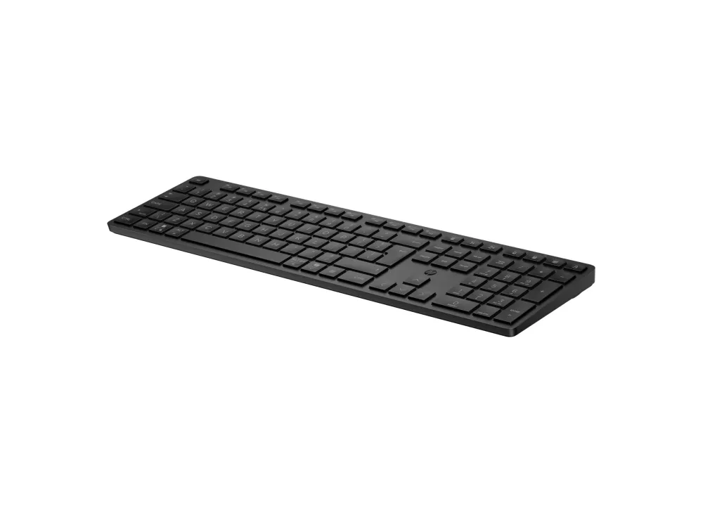 HP 495k - Tastatur - dual modus, 3-soners oppsett, fler-enhets, lavprofilt tastetrykk - trådløs - Bluetooth, 2.4 GHz - Pan Nordic - svart