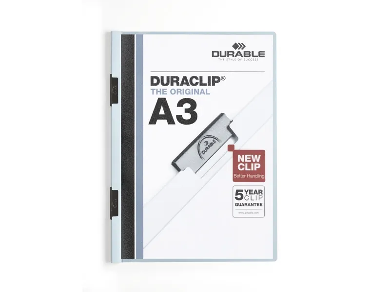 Durable DURACLIP, Blå, 60 ark, A3, 1 stykker