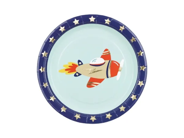 PartyDeco TPP87, Plate, Rund, Papir, Flerfarget, Bilde, 6 stykker