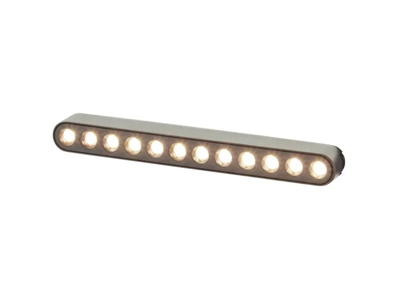 Brilliant Click&Shine blank spot LED-skinne spot 12 W LED-modul sort
