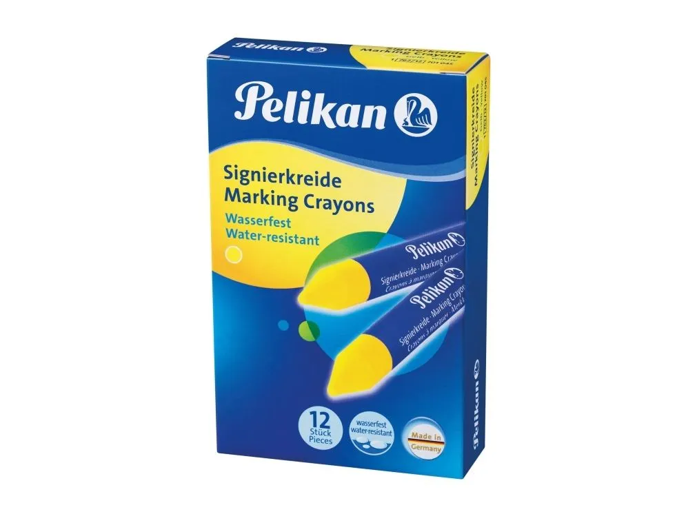 Pelikan 701045, 12 stykker, Gult, Rund, 1,35 cm, 120 mm, Boks