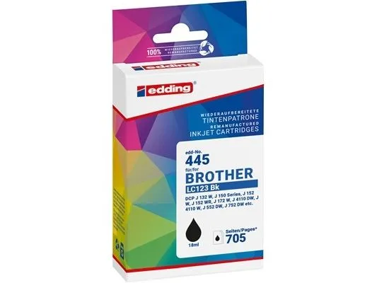 Edding EDD-445, Sort, 18 ml, 1 stykker, 705 sider, Enkeltpakke