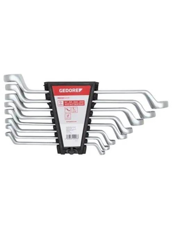 Gedore R01105008 Double ring end Spanner Set 6-22 mm - 8 pieces