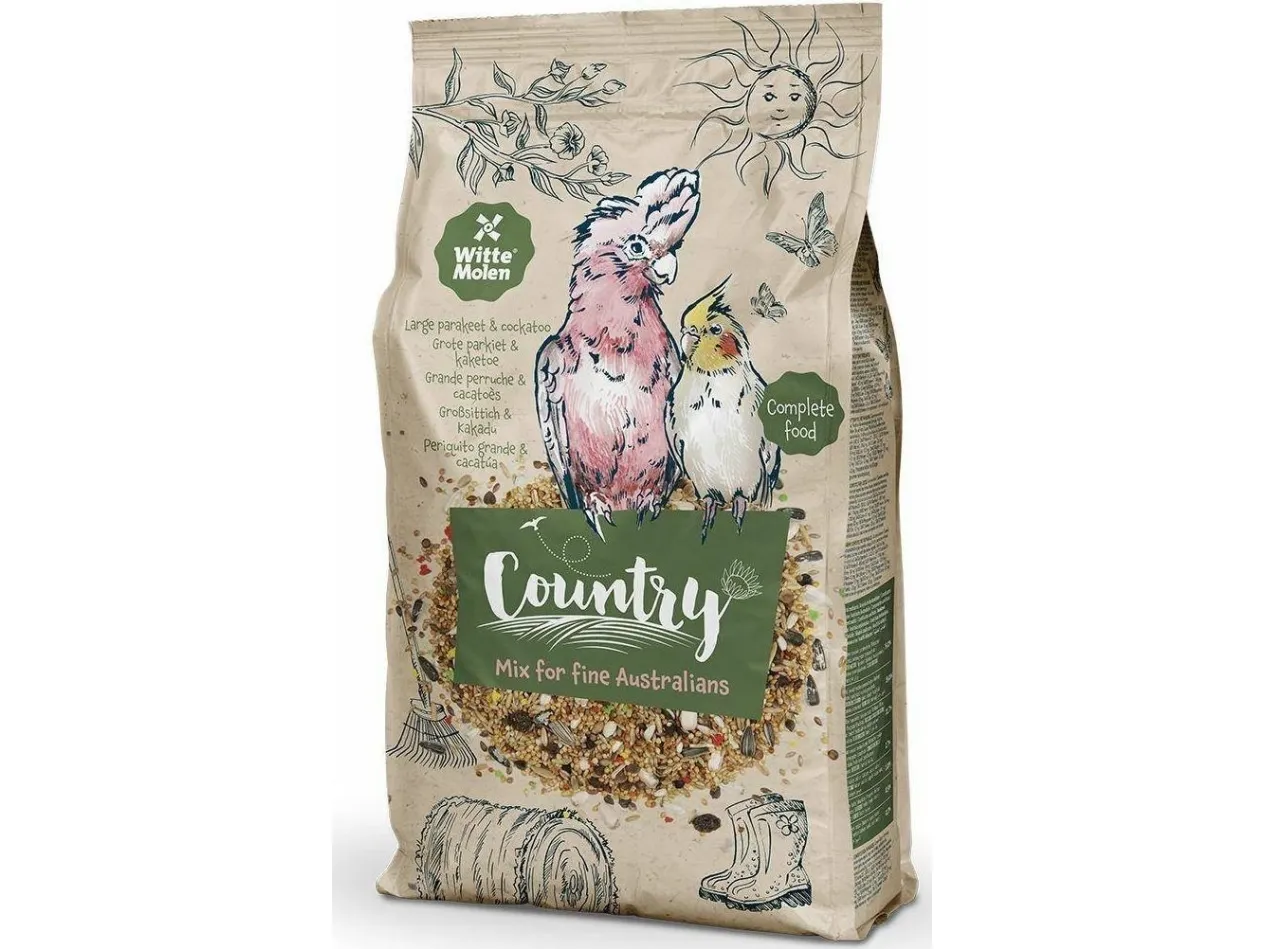 Witte Molen Country 2,5 kg stor papegøye- og kakadufôr