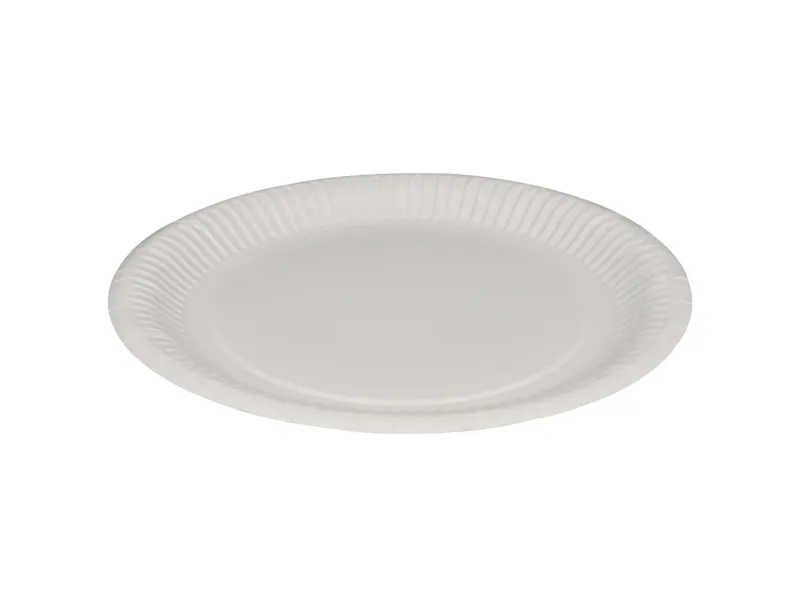 Paptallerken, ABENA Gastro, Ø23cm, hvid, pap - (5 stk.)