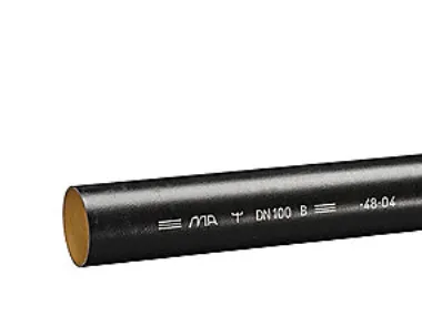 Lige afløbsrør 50-3000 sort - MA