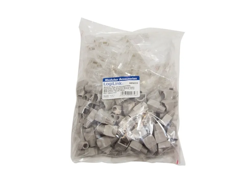 Modular plug RJ45 CAT6, uskjermet, 5-pak