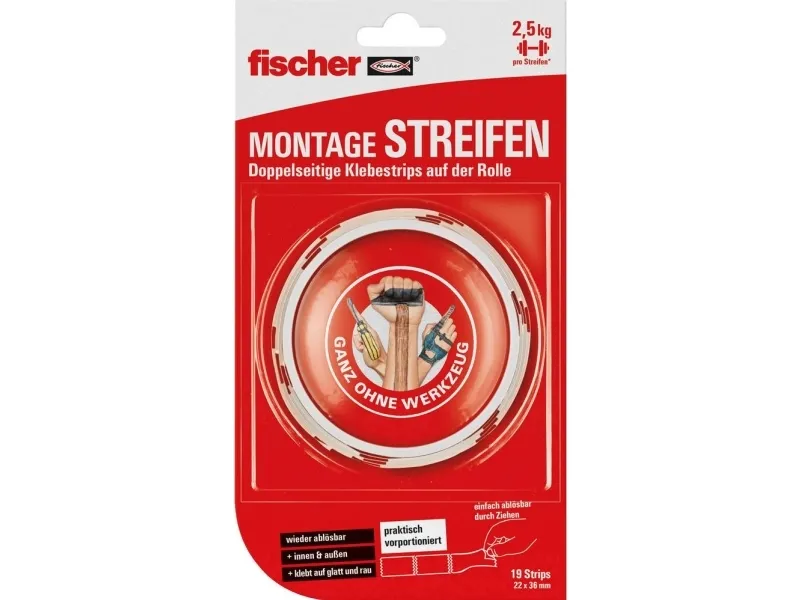 Fischer 545956 dobbelsidige klebepads 1 rull (545956)