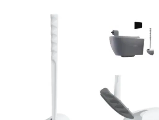 Sanimaid ERGO 2.0 toiletbørste.Seoul i hvid inkl. vægholder