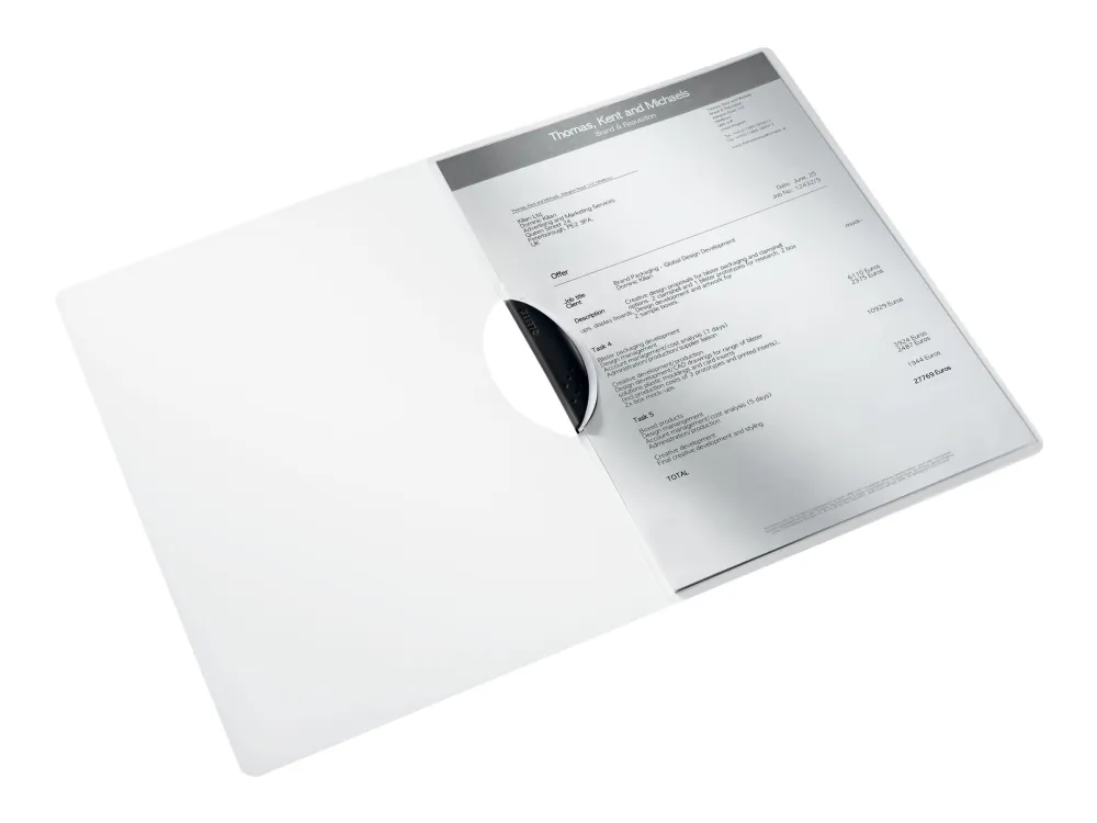 Leitz Leitz WOW mappe med klips, hvit 41850001
