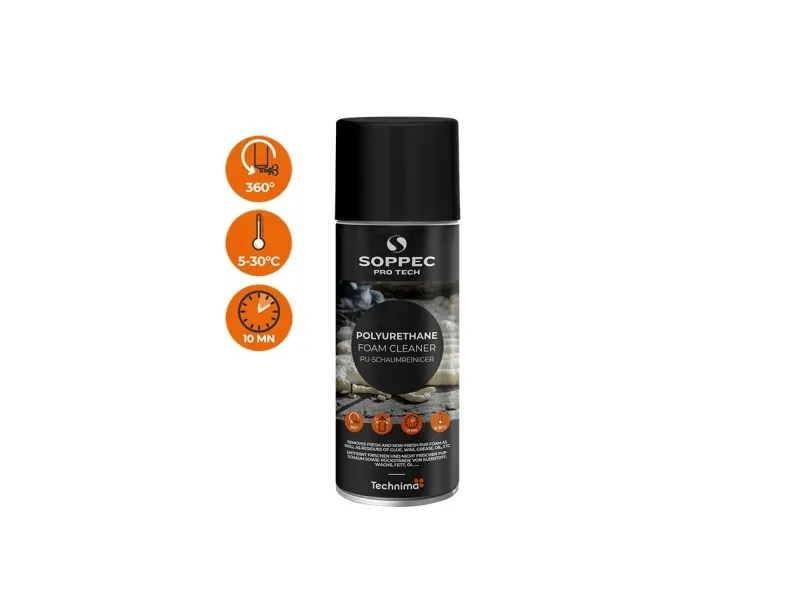 SOPPEC Pro Tech rensevæske PU skum spray 400 ml. - 2019920