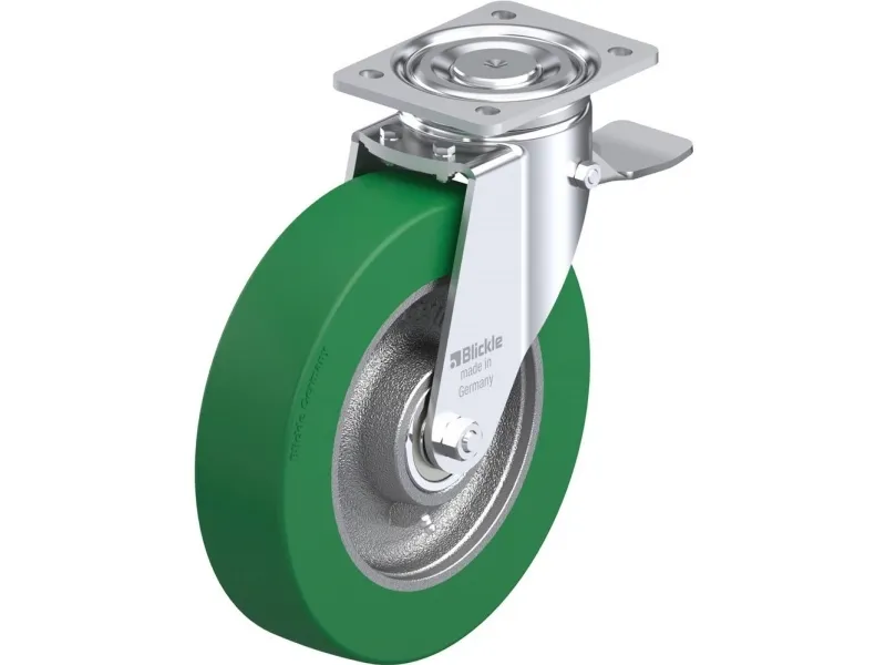 Blickle 852395 LH-GST 250K-ST styrehjul med brems, hjuldiameter: 250 mm, bæreevne (maks.): 900 kg 1 stk
