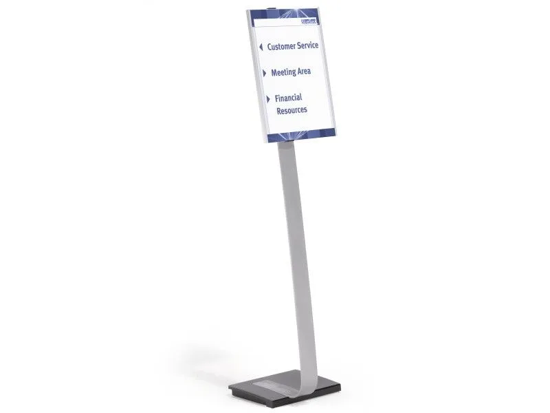 Durable 481323, Informasjonsvisning, A3, Akryl, Sølv, Horisontal/vertikal