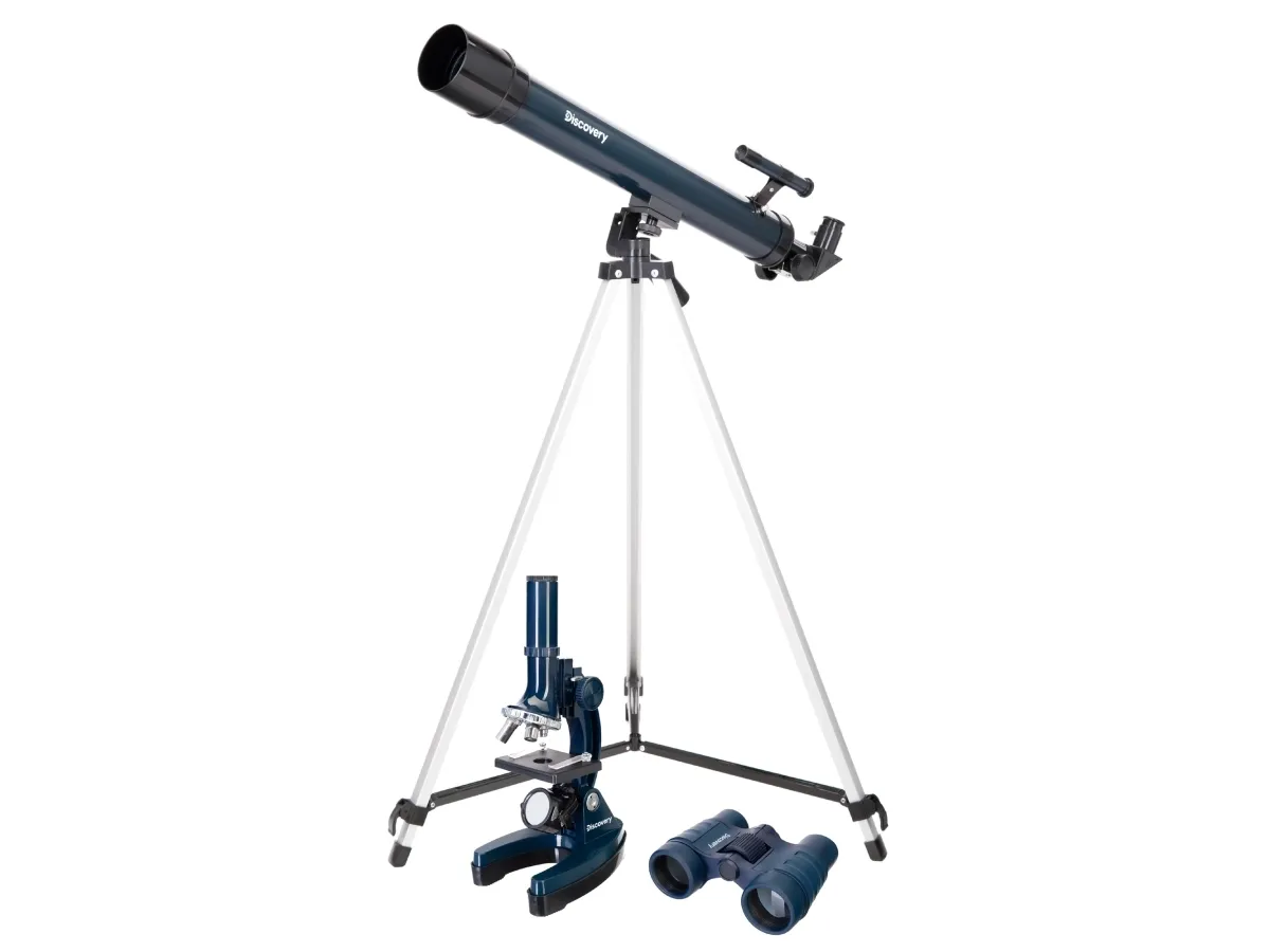 Teleskop Et sett med teleskop, mikroskop og kikkert Discovery Set 3